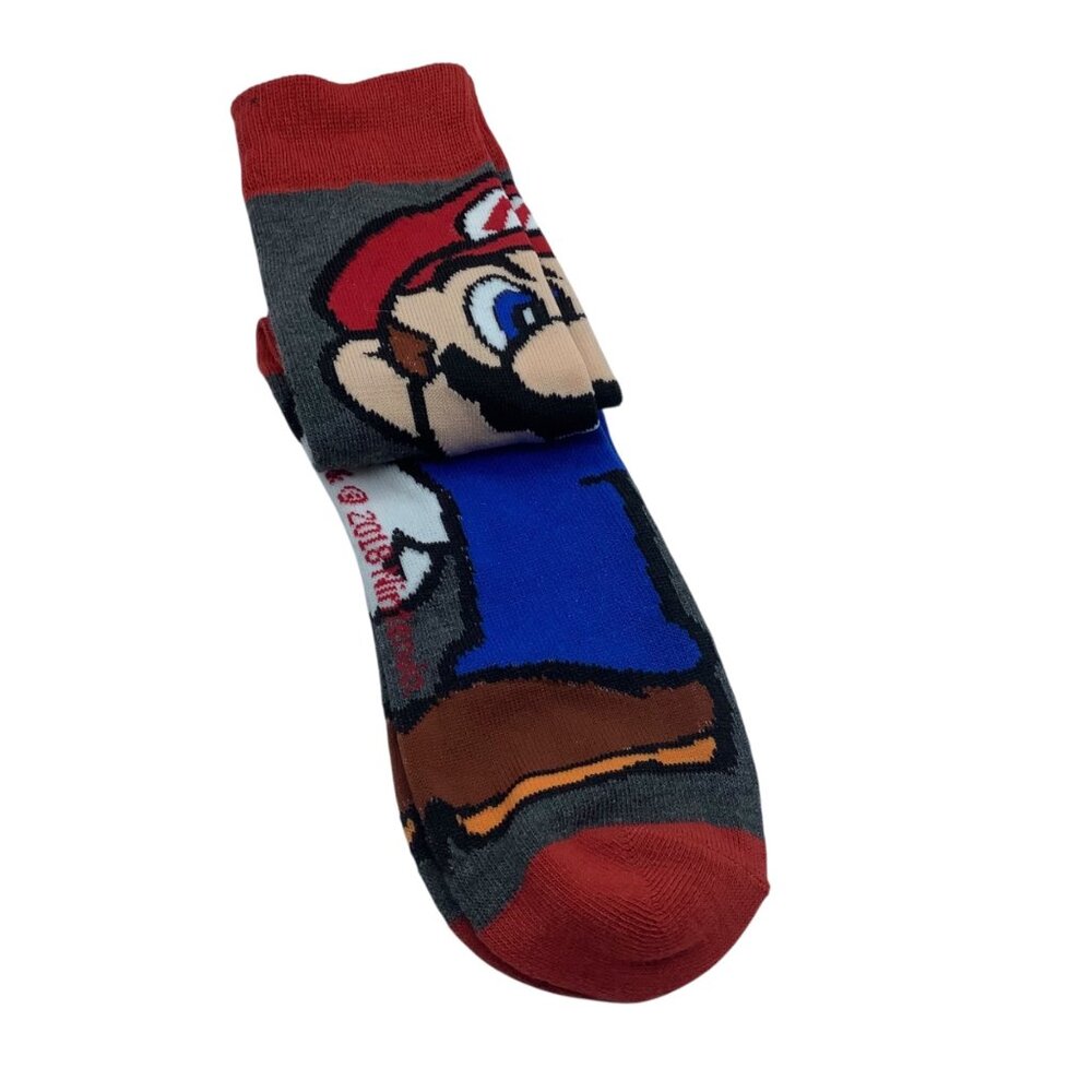 Super‎ Mario Crew Socks By Bioworld Mens Size 10-13 Age 14+ NEW